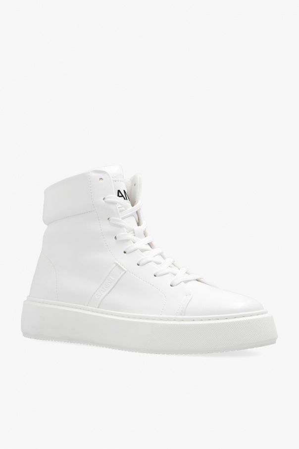 スニーカー Ganni Touch-Strap High-Top Sneakers SchaferandweinerShops | Red Thunder 4s Sneaker Match Tees